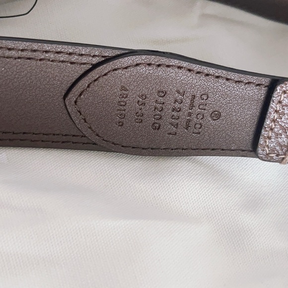 Gucci Dollar Pigprint Men’s Leather Belt - Picture 4 of 10